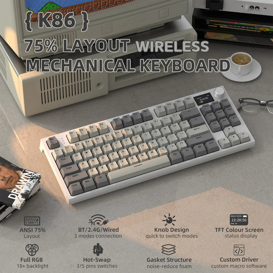Attackshark K86 – Teclado Mecánico Inalámbrico