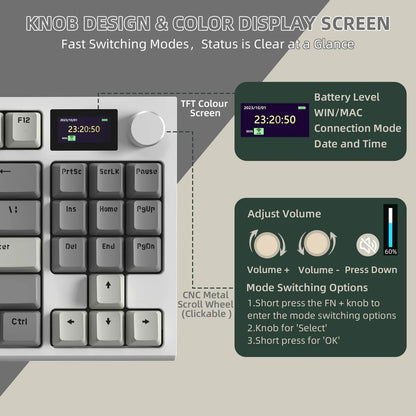 Attackshark K86 – Teclado Mecánico Inalámbrico