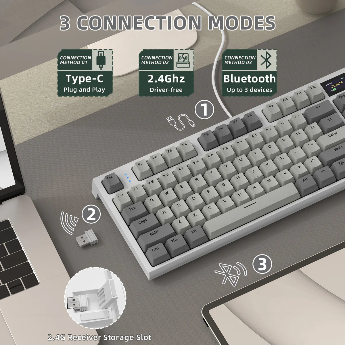 Attackshark K86 – Teclado Mecánico Inalámbrico