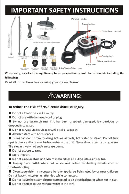 Limpiador a vapor de alta temperatura para esterilizar aire acondicionado, campana y coche — 110V (enchufe US) / 220V (enchufe EU)