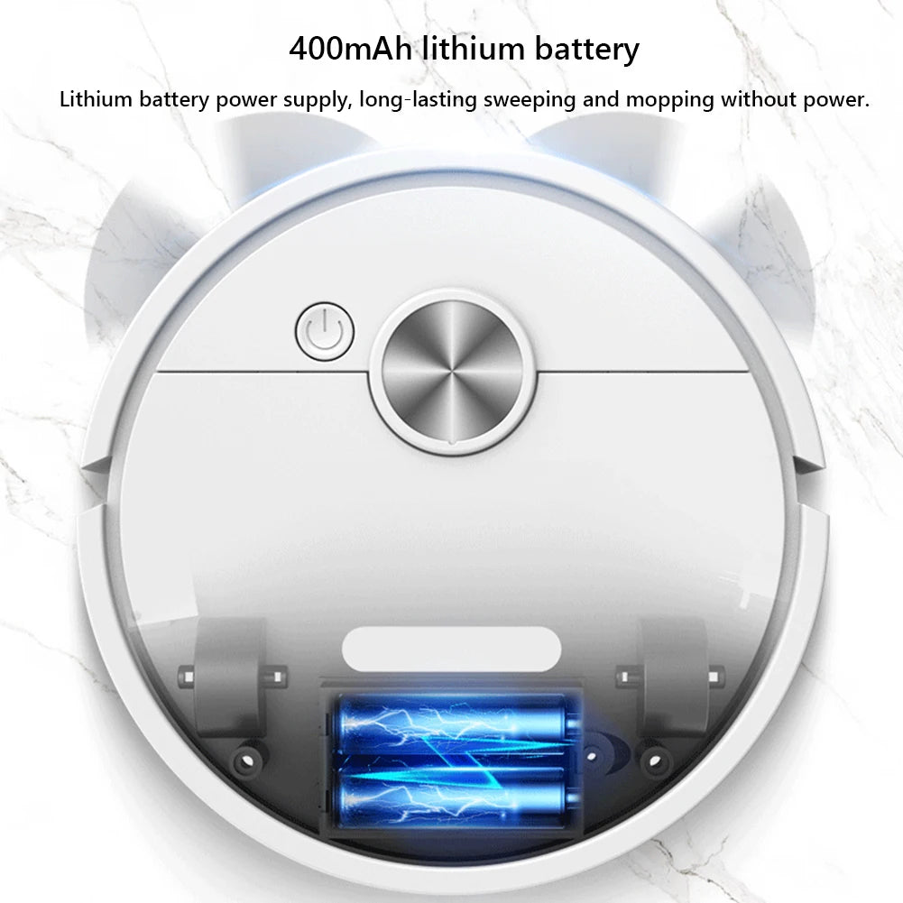Robot Aspirador y Mopa Recargable 3‑en‑1 — Succión Fuerte para Pelo de Mascotas y Suciedad Rebelde